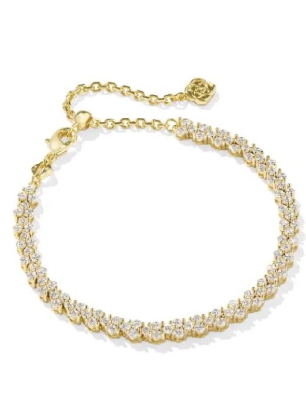 Kendra Scott Gold Crystal Tennis Bracelet
